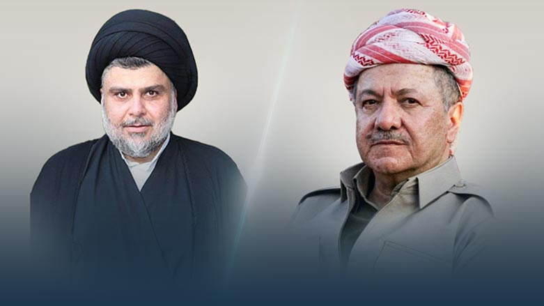 Serok Barzanî û Sadr bi telefonê axifîn