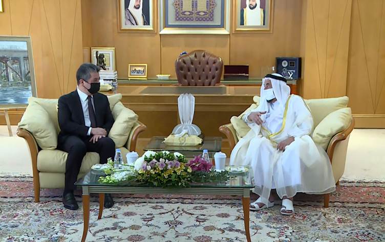 Serokwezîr Barzanî bi Mîrê Sarîqe yê Îmaratê re civiya