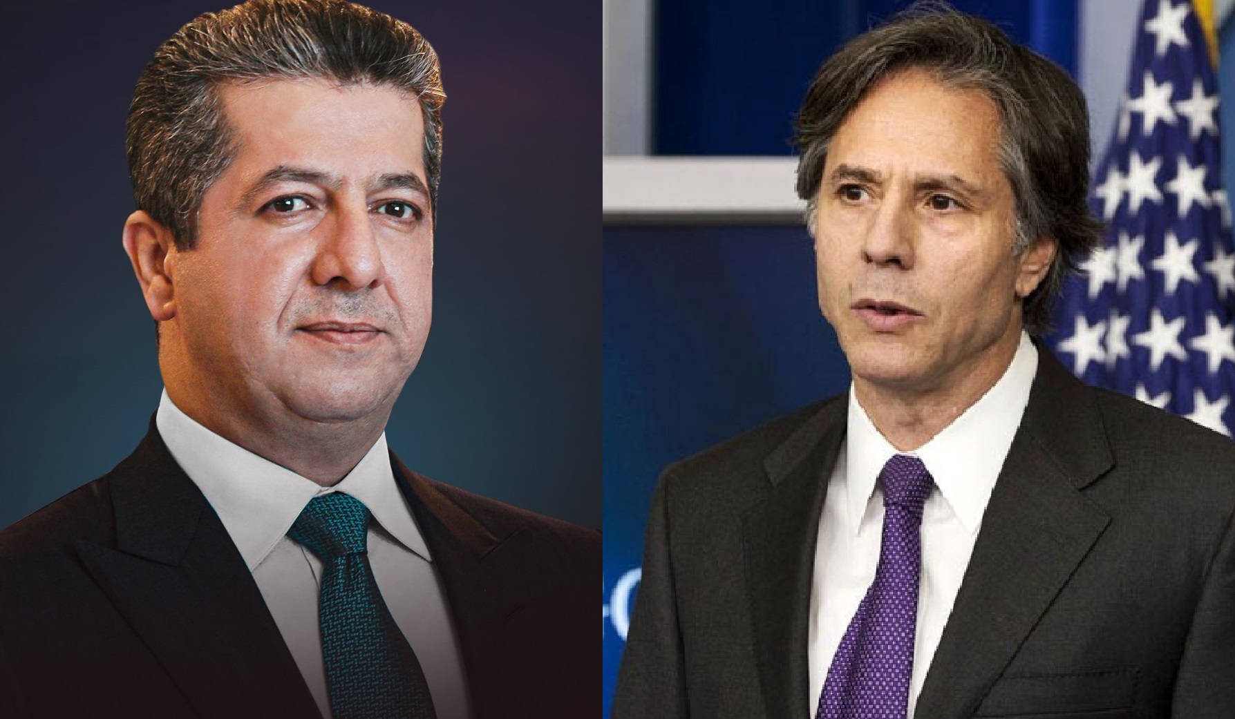 Antony Blînken û Mesrûr Barzanî li ser êrîsa ser Hewlêrê axivîn