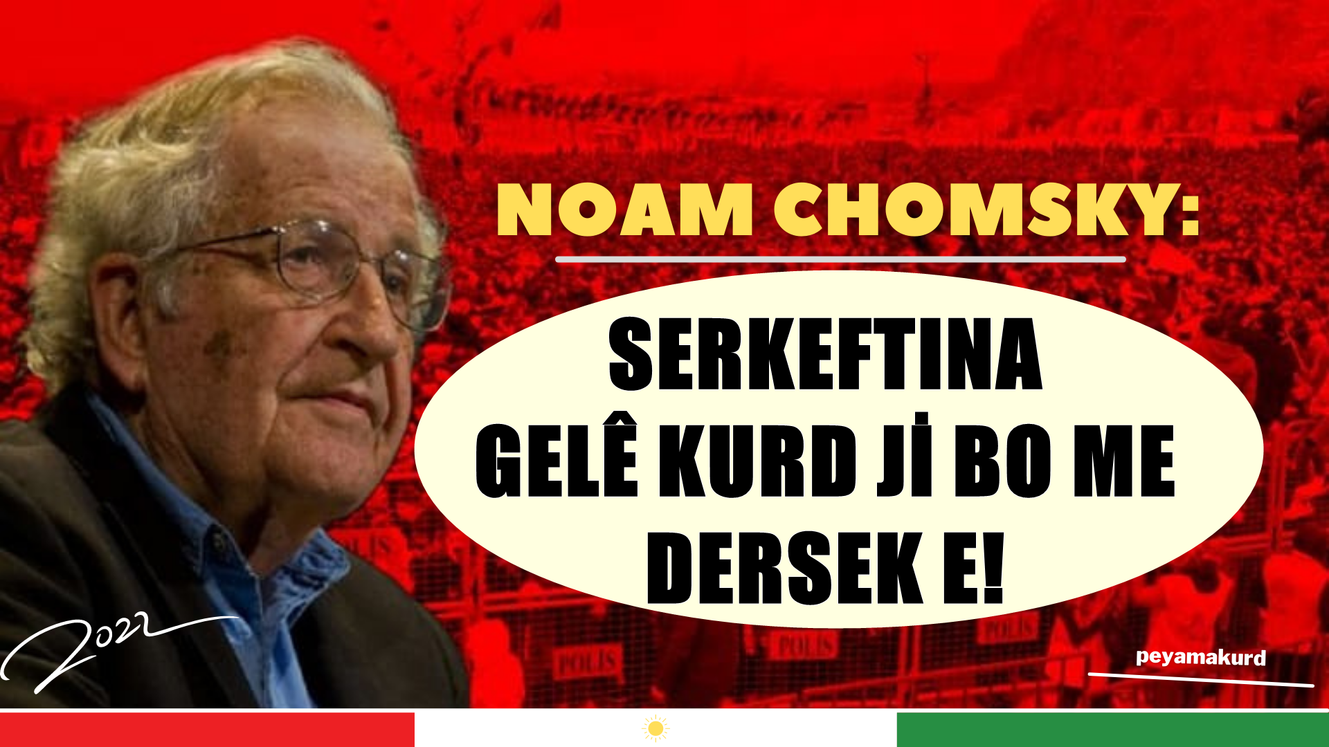 Chomsky peyameke vîdyoyî ji Newroza Wanê re sand