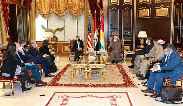 Serok Barzanî pêswazî li sanda Amerîkî kir: Washington girîngiyeke zêde dide pêgeh û aramiya Kurdistanê