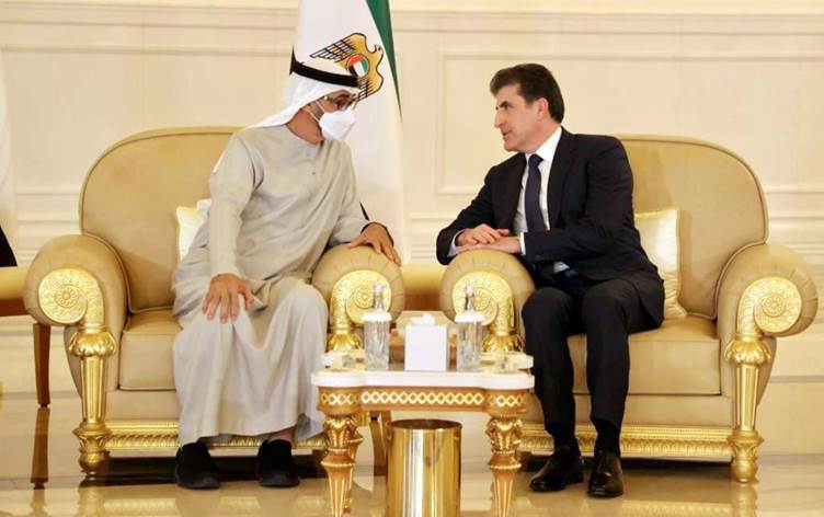 Nêçîrvan Barzanî li Îmarata li sersaxiya Al Nahyan e