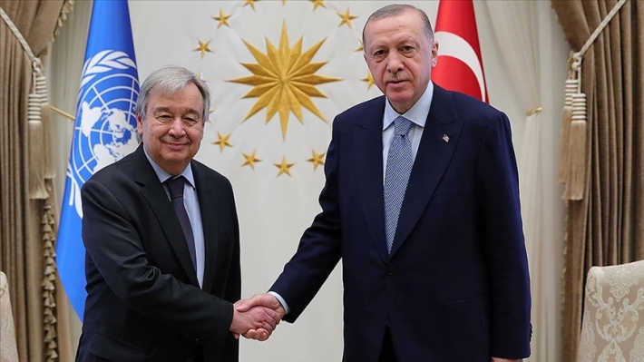 Sekreterê gistî yê NY Guterres li Ankara bi Erdogan re civiya