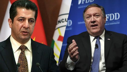 Barzani ve Pompoe'dan telefonda görüsmesi