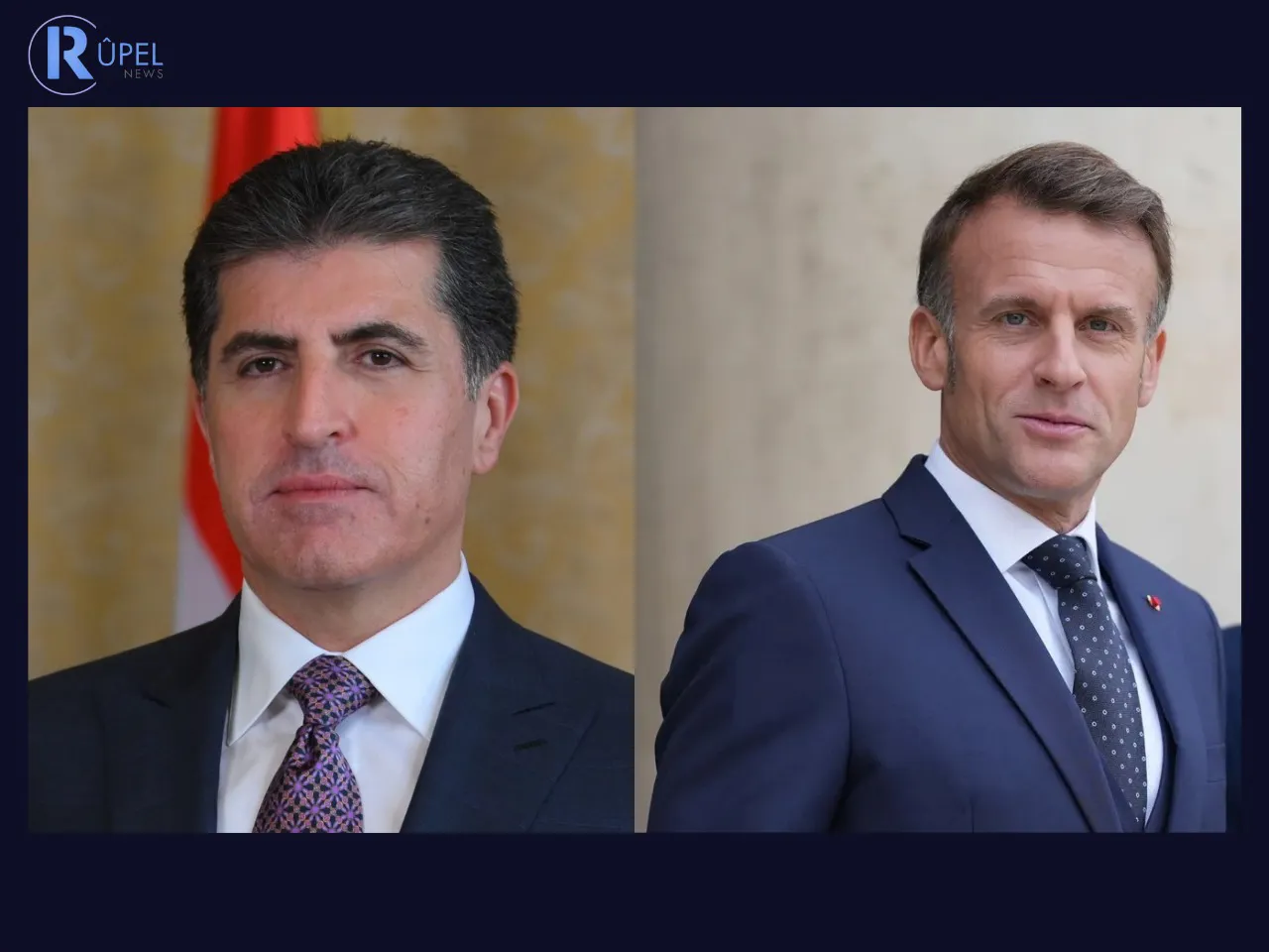 Serokê Herêmê û Serokê Fransa li ser gurbûna șerî  axivîn