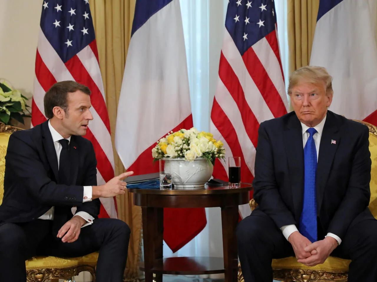 Macron'dan eşini diline dolayan Trump'a: Seviyesiz