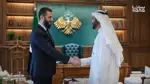 الشرع ورجل الأعمال الإماراتي محمد الشيباني يناقشان مشاريع إعادة الإعمار في سوريا